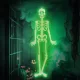 Halloween-i foszforeszkáló dekoráció - Csontváz - 90 cm