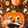 8 darabos papírtányér - Halloween tök 
