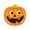 8 darabos papírtányér - Halloween tök 