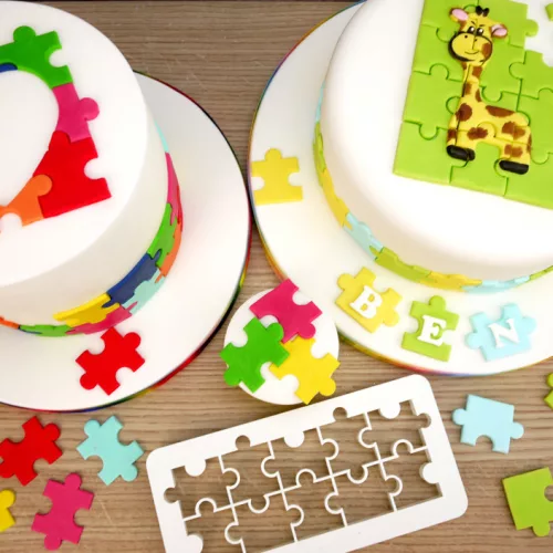 Fondant kiszúró - Geometrikus minták - Puzzle