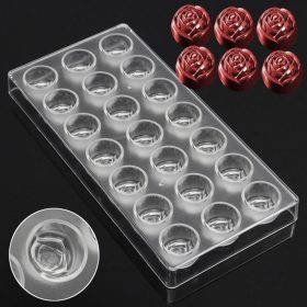 Polikarbonát bonbon forma - Rózsa