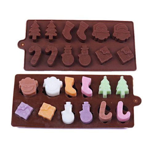Karácsonyi szilikon bonbon forma - Karácsonyi kavalkád