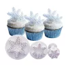 3 darabos marcipán, fondant kiszúró - Hópihe, hópehely 