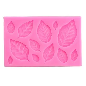 Levél mintájú szilikon fondant és marcipán mintázó 