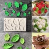 Levél mintájú szilikon fondant és marcipán mintázó 