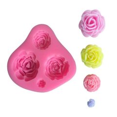 Rózsa mintájú szilikon fondant és marcipán mintázó 