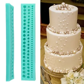   Gyöngysor mintájú szilikon fondant és marcipán mintázó 