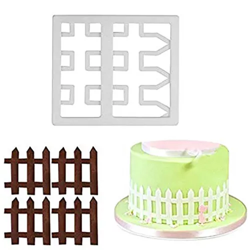 Fondant, marcipán és sütemény kiszúró - Kerítés 