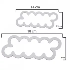 2 darabos fondant és marcipán kiszúró - Rózsa 