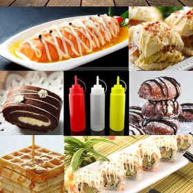 Műanyag szósz adagoló palack - 450 ml