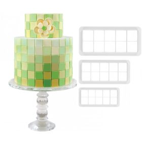 Fondant kiszúró - Geometrikus minták - Négyszög