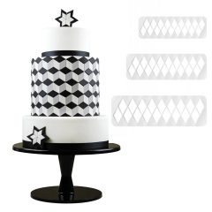 Fondant kiszúró - Geometrikus minták - Rombusz