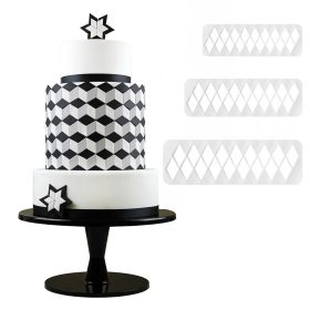 Fondant kiszúró - Geometrikus minták - Rombusz