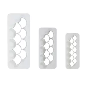   Fondant kiszúró - Geometrikus minták - Szirmok, hullámok, sellő pikkely