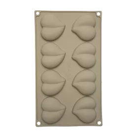 8 részes szilikon forma, mousse forma - Szív