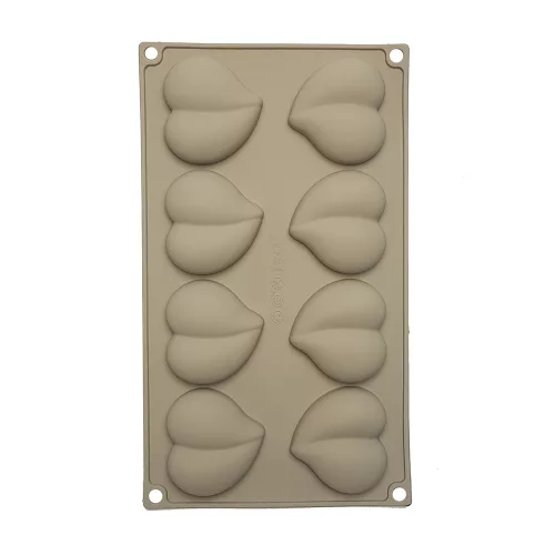 8 részes szilikon forma, mousse forma - Szív