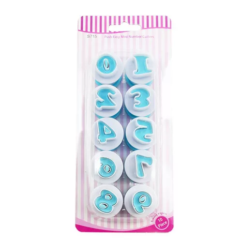 10 részes rúgós fondant kiszúró - Számok