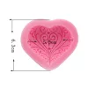 Szilikon fondant és marcipán mintázó - Mintás szív