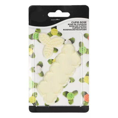 2 darabos fondant és marcipán mintázó - Rózsa levéllel