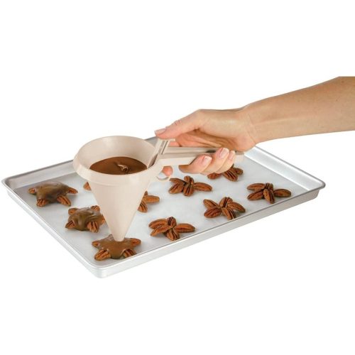 Műanyag tészta és csokoládé adagoló tölcsér