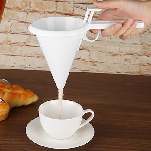 Műanyag tészta és csokoládé adagoló tölcsér