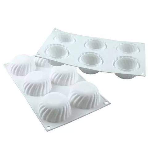 6 részes szilikon forma, mousse forma – Samurai – Csavart muffin