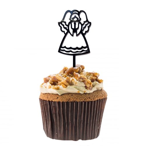 Angyal mintájú muffin dekoráció, muffin beszúró