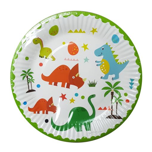 10 darabos papír tányér – Dinoszauruszok