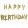 Happy Birthday feliratú születésnapi gyertya – Arany