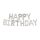 Happy Birthday feliratú fólia lufi – Ezüst 