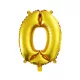 Arany színű szám fólia lufi - 0