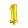Arany színű szám fólia lufi - 1