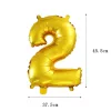 Arany színű szám fólia lufi - 2