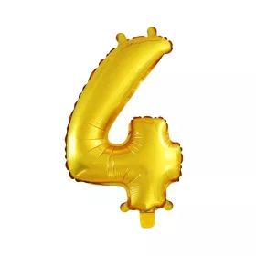 Arany színű szám fólia lufi - 4