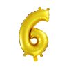 Arany színű szám fólia lufi - 6