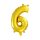 Arany színű szám fólia lufi - 6