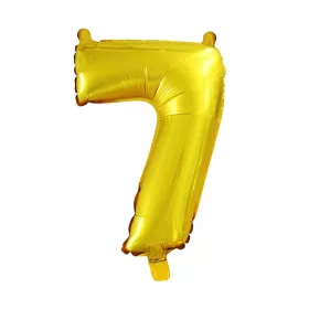 Arany színű szám fólia lufi - 7