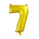 Arany színű szám fólia lufi - 7