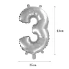 Ezüst színű szám fólia lufi – 3