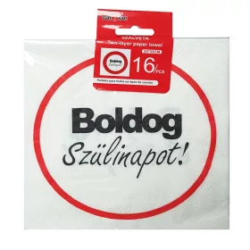 16 darabos szalvéta – Boldog születésnapot felirattal