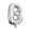 Ezüst színű, betű alakú fólia lufi, léggömb – B