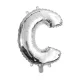 Ezüst színű, betű alakú fólia lufi, léggömb – C