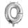 Ezüst színű, betű alakú fólia lufi, léggömb – O