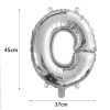 Ezüst színű, betű alakú fólia lufi, léggömb – O