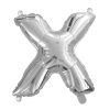 Ezüst színű, betű alakú fólia lufi, léggömb – X