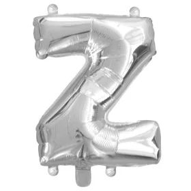 Ezüst színű, betű alakú fólia lufi, léggömb – Z