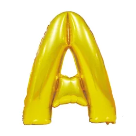 Arany színű, betű alakú fólia lufi, léggömb – A