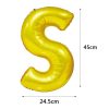 Arany színű, betű alakú fólia lufi, léggömb – S