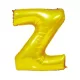 Arany színű, betű alakú fólia lufi, léggömb – Z