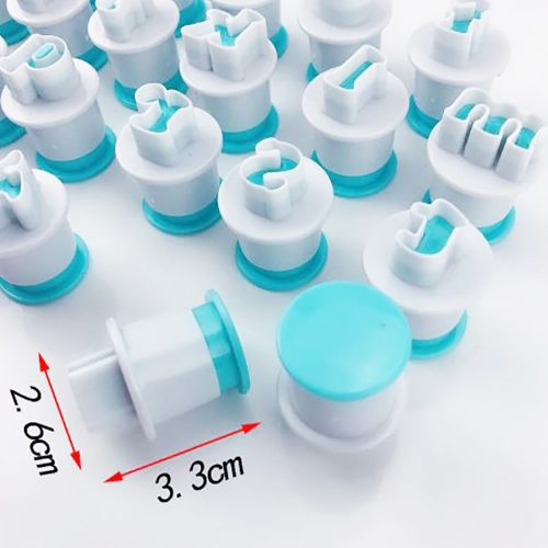 26 részes rúgós fondant kiszúró - Írott kis  betűk